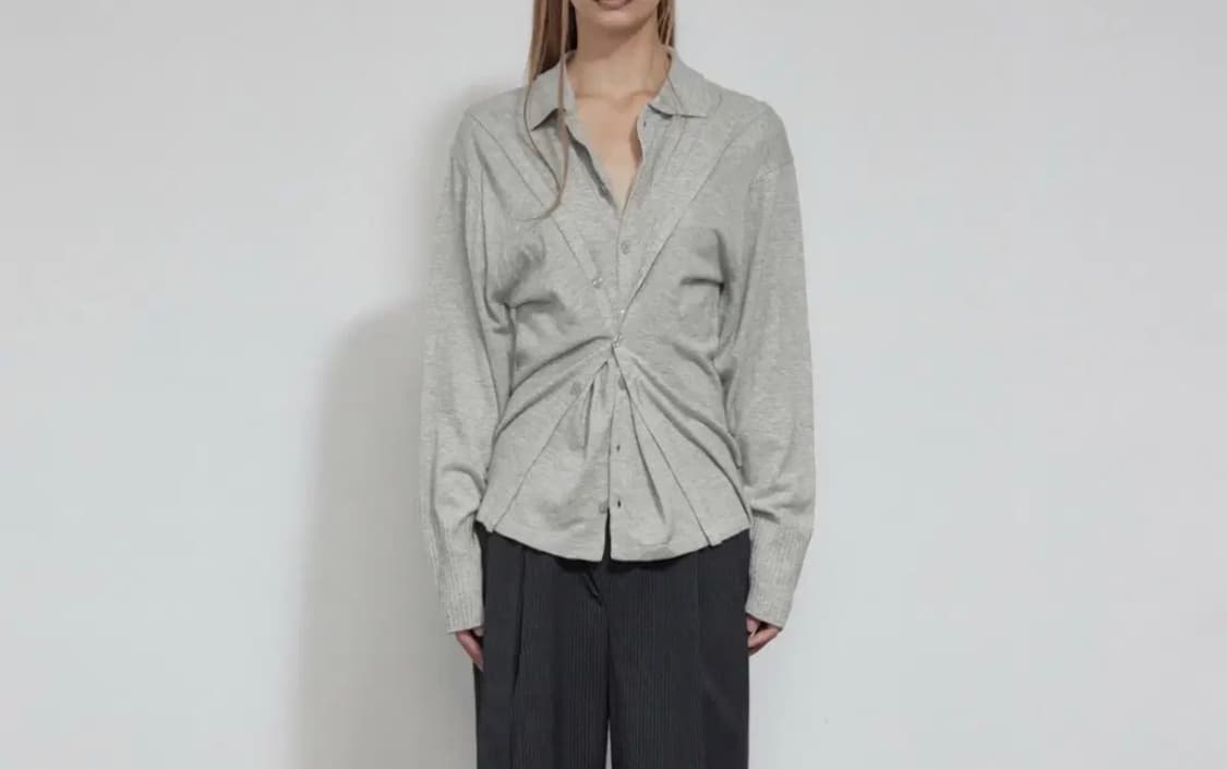 보헤미안서울 BUTTONED FIT CARDIGAN, MELANGE GR 상품이미지1