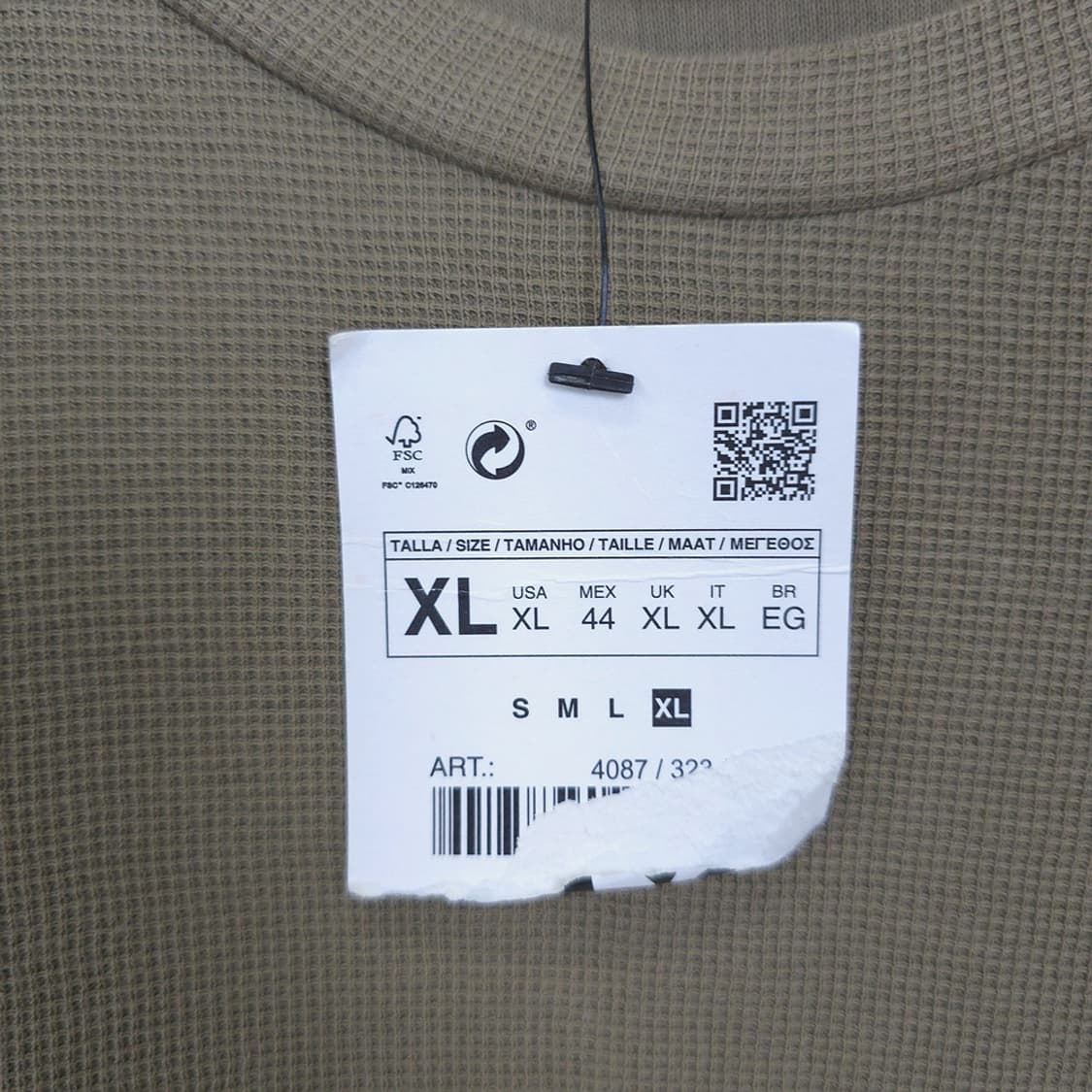 미사용새제품) 남성 자라 ZARA 반팔 티셔츠 XL 상품이미지4