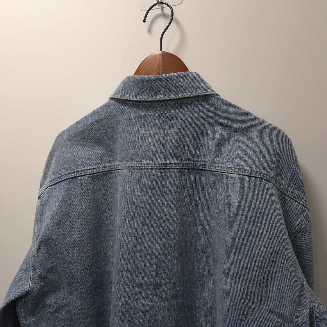 입생로랑 자수 로고 데님 청 셔츠 상품이미지3