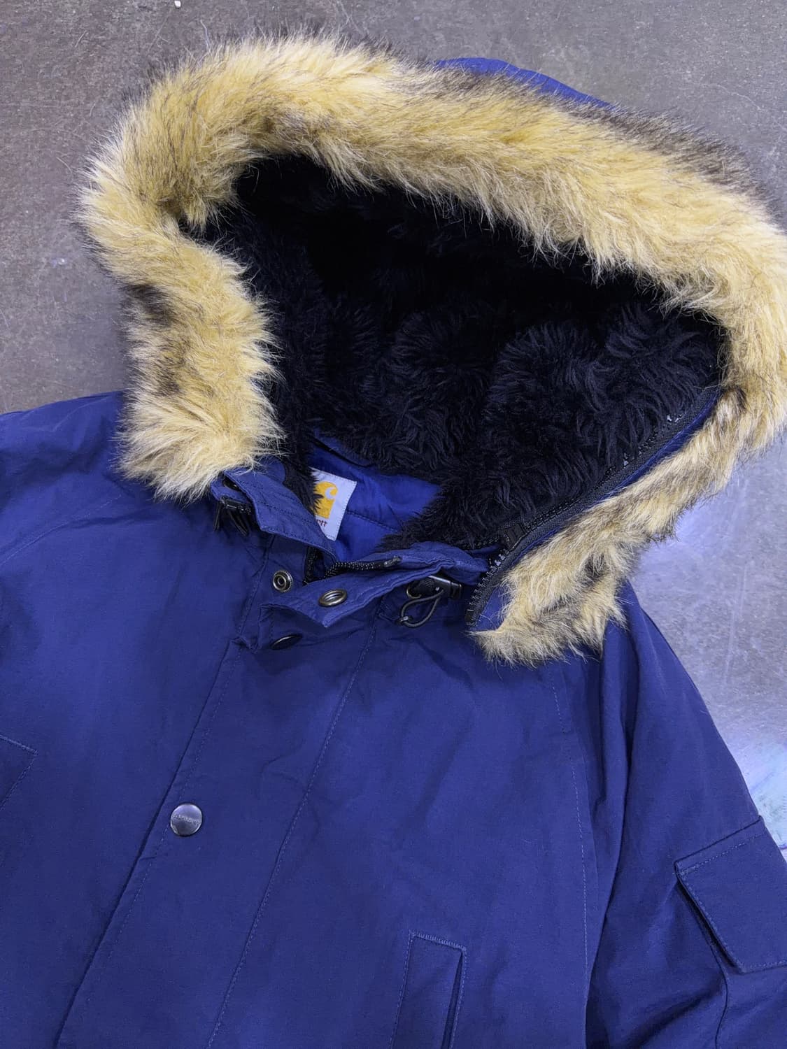 칼하트 WIP 앵커리지 파카 야상 패딩점퍼 네이비 M 상품이미지3