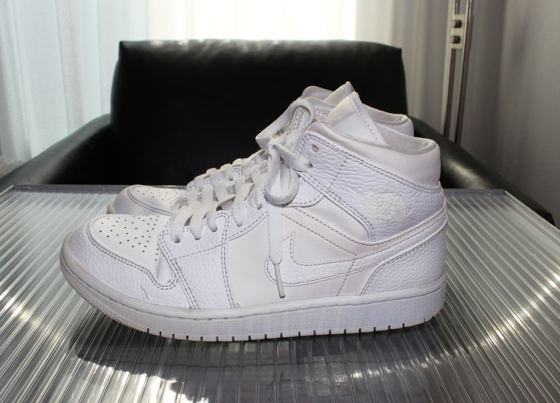 나이키 조던1 미드 트리플화이트 260 상품이미지3