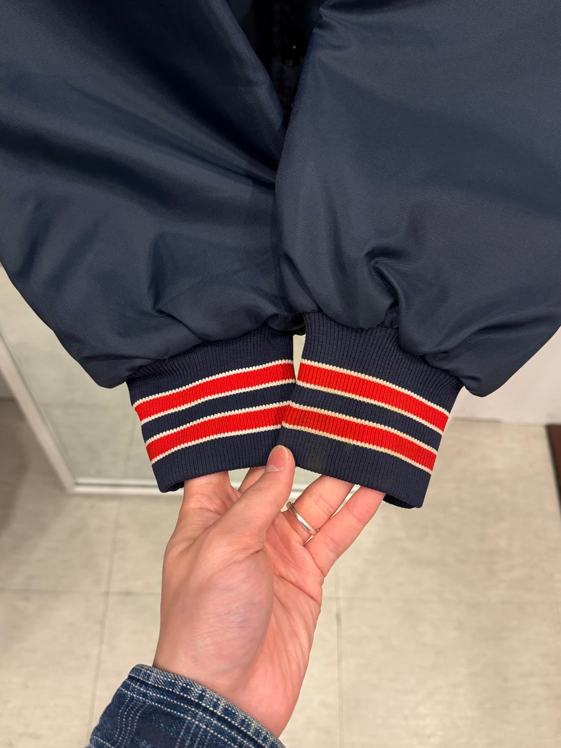 90s Gem Sportswear 베이스볼 새틴 자켓 (made USA) 상품이미지5