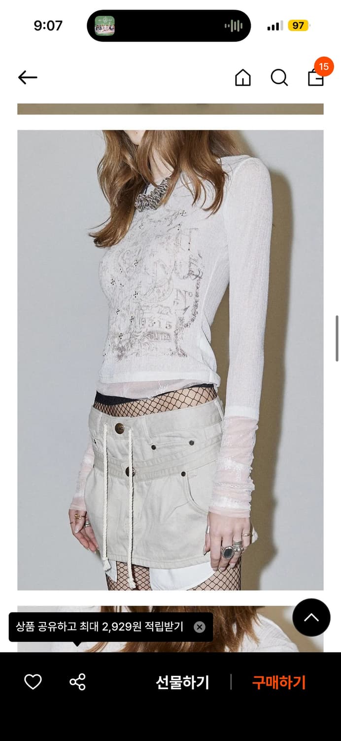 스컬프터 레이스레이어드티 상품이미지1