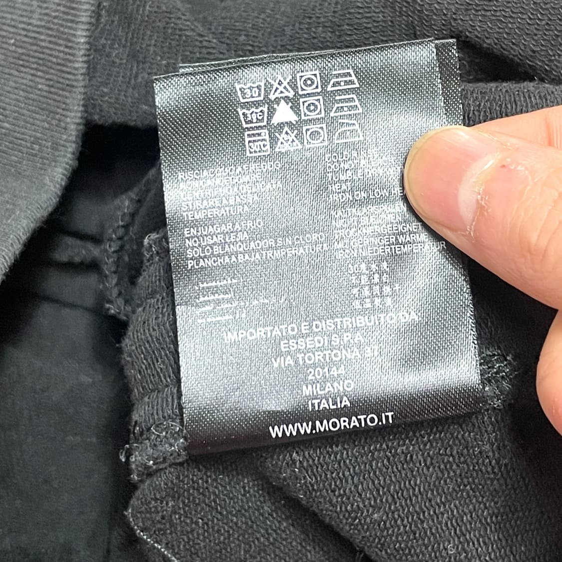 안토니 모라토 블랙 지퍼디테일 맨투맨 남성L 상품이미지6