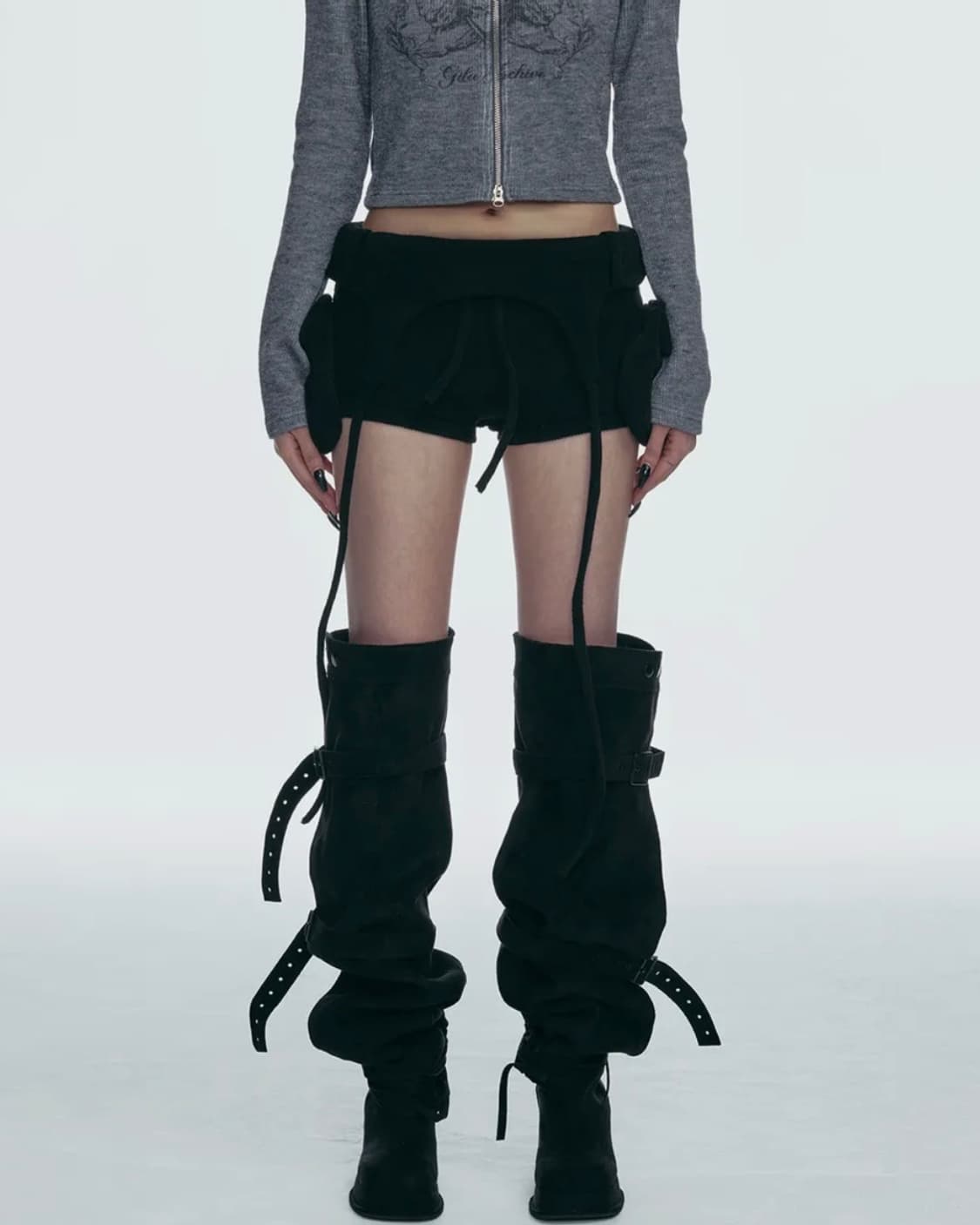 BOLD LOGO POCKET KNIT SHORTS_BLACK 상품이미지1