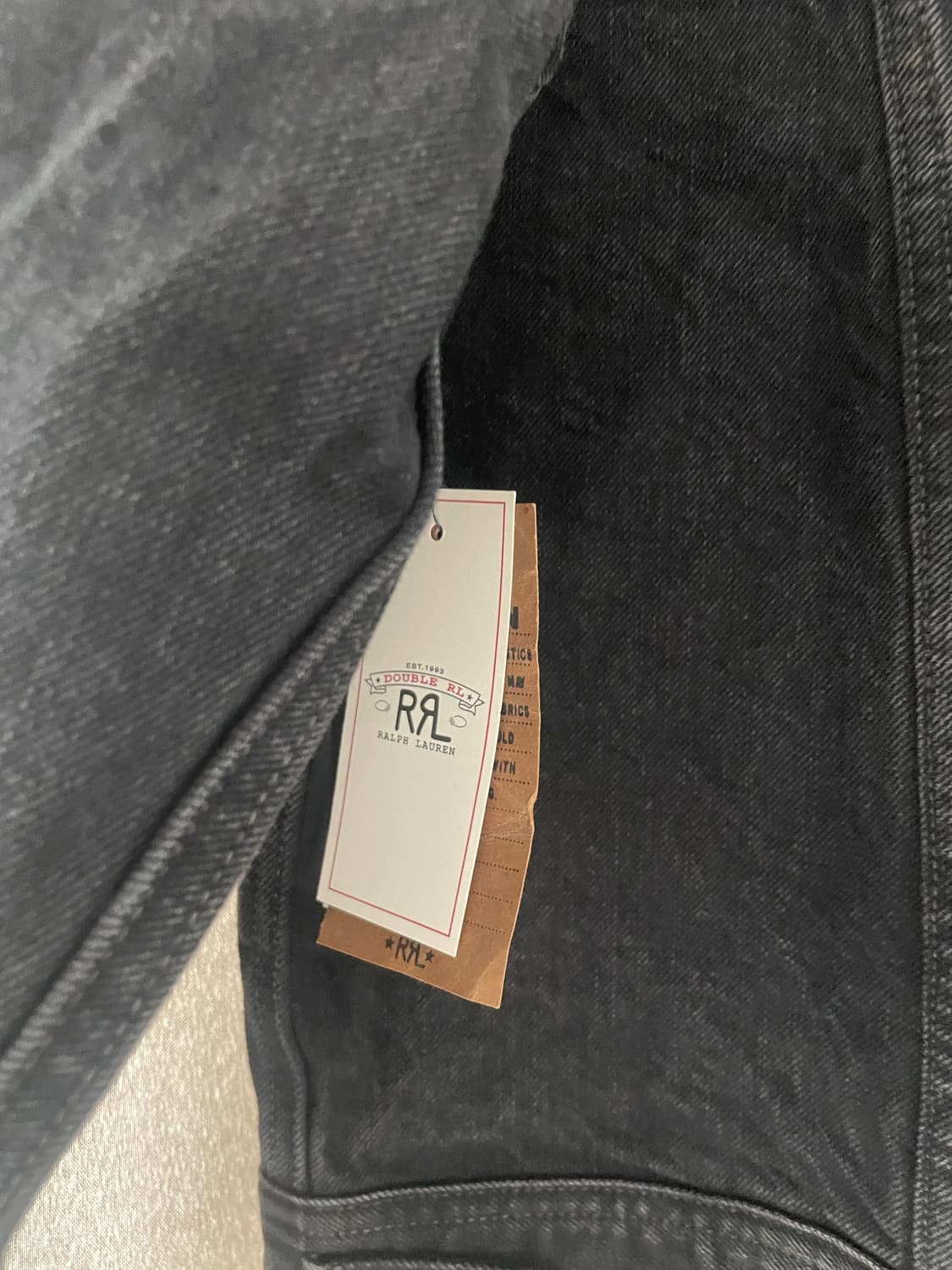 RRL 블랙 데님 자켓 트러커 XL 새제품(더블알엘) 상품이미지5