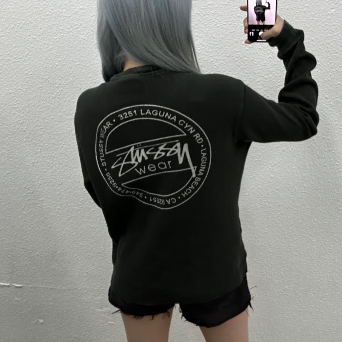 스투시 차콜그린 와플 슬리브 S 상품이미지2