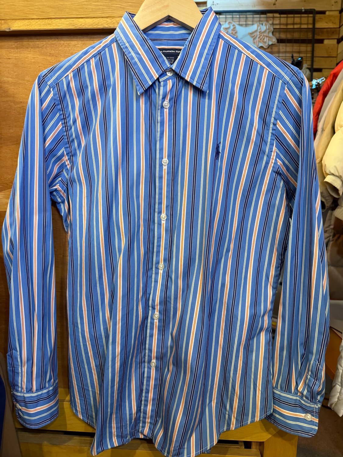 폴로스포츠 블루 스트라이프 셔츠 상품이미지1