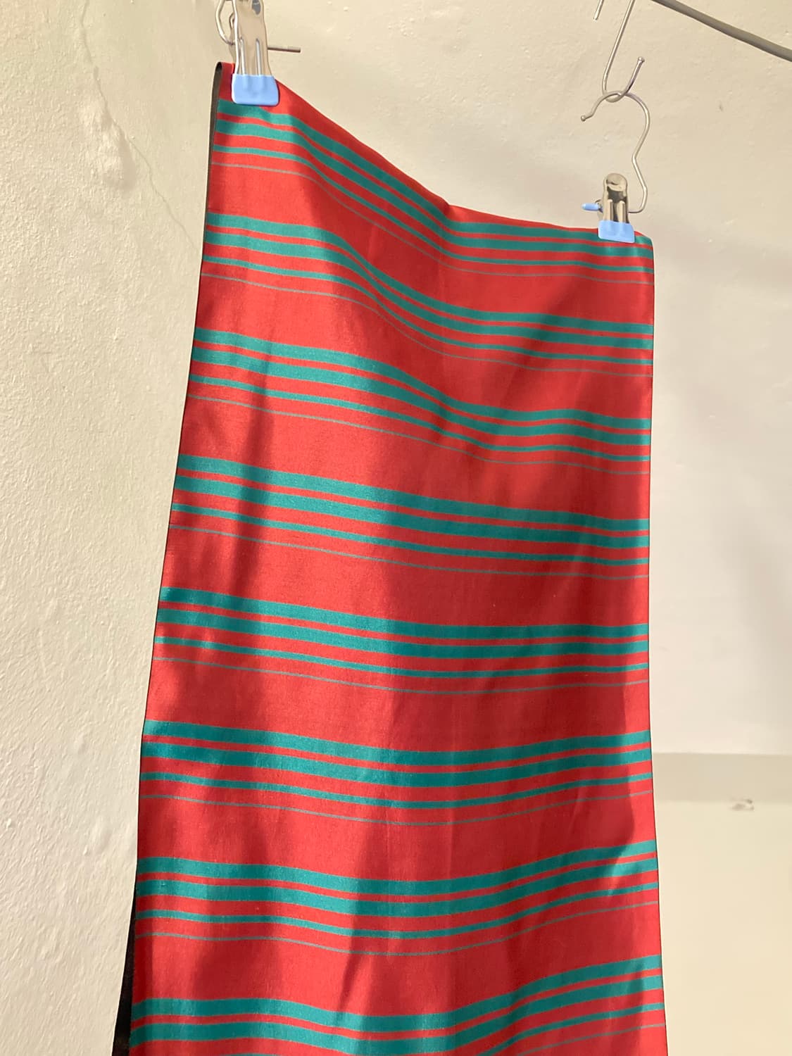 빈티지 레드 스트라이프 머플러 상품이미지2