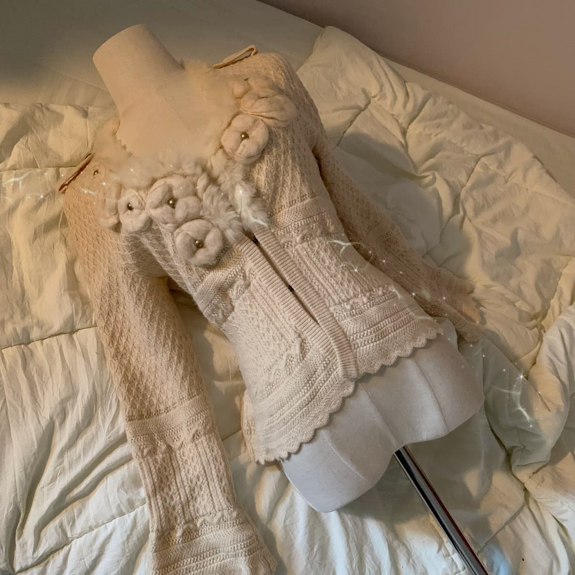 빈티지 가디건 일본빈티지 페어리 가디건 히피페어리 모리 가디건 하구미 상품이미지2