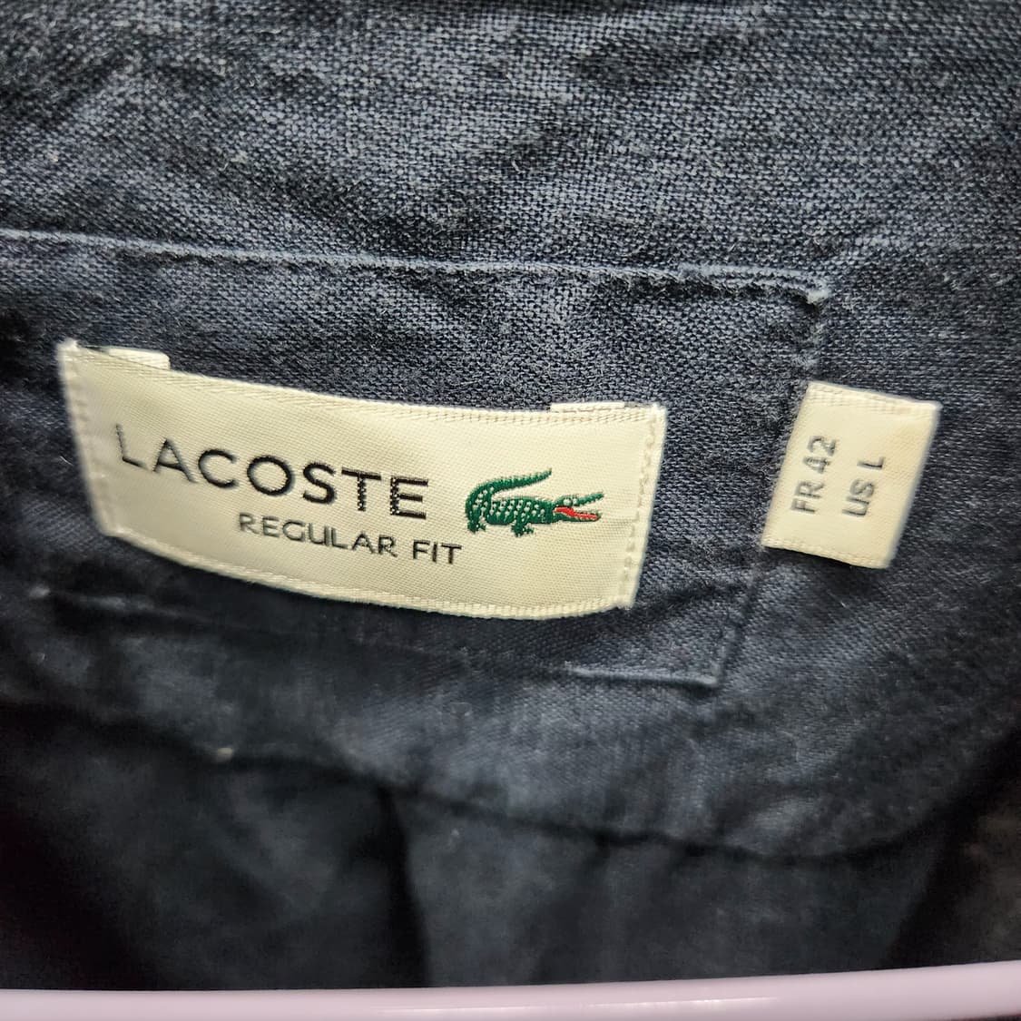 라코스테 로고 린넨 셔츠 42(XL) 상품이미지5