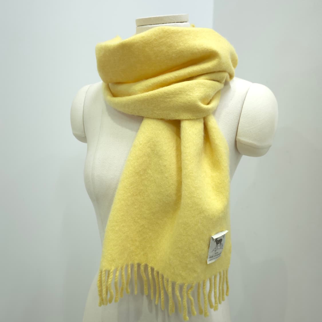 PURE 캐시미어 100 옐로우 머플러 상품이미지1