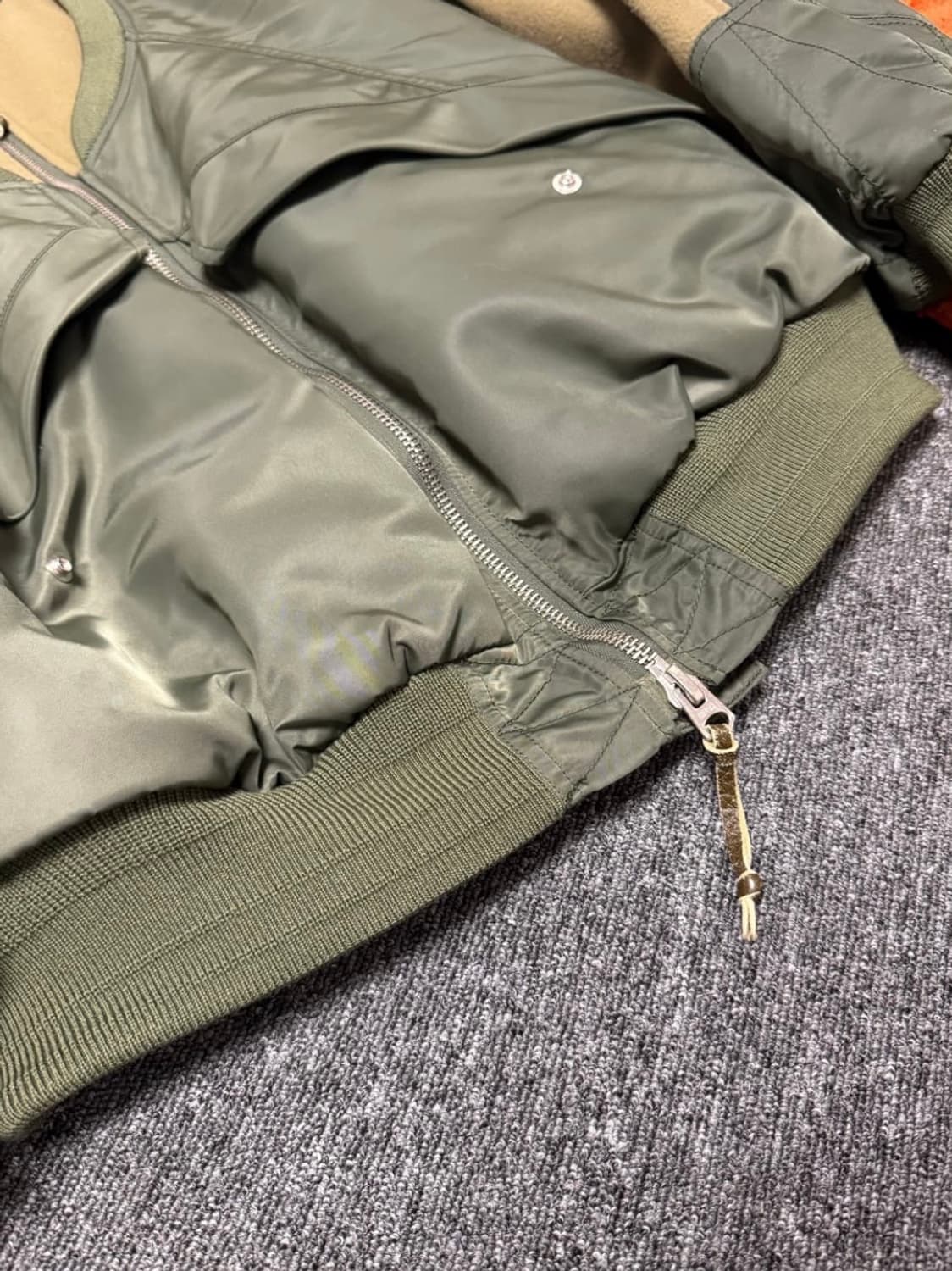 [46] 타카히로 미야시타 더 솔로이스트 14AW 이중봄버 자켓 올리브 상품이미지7