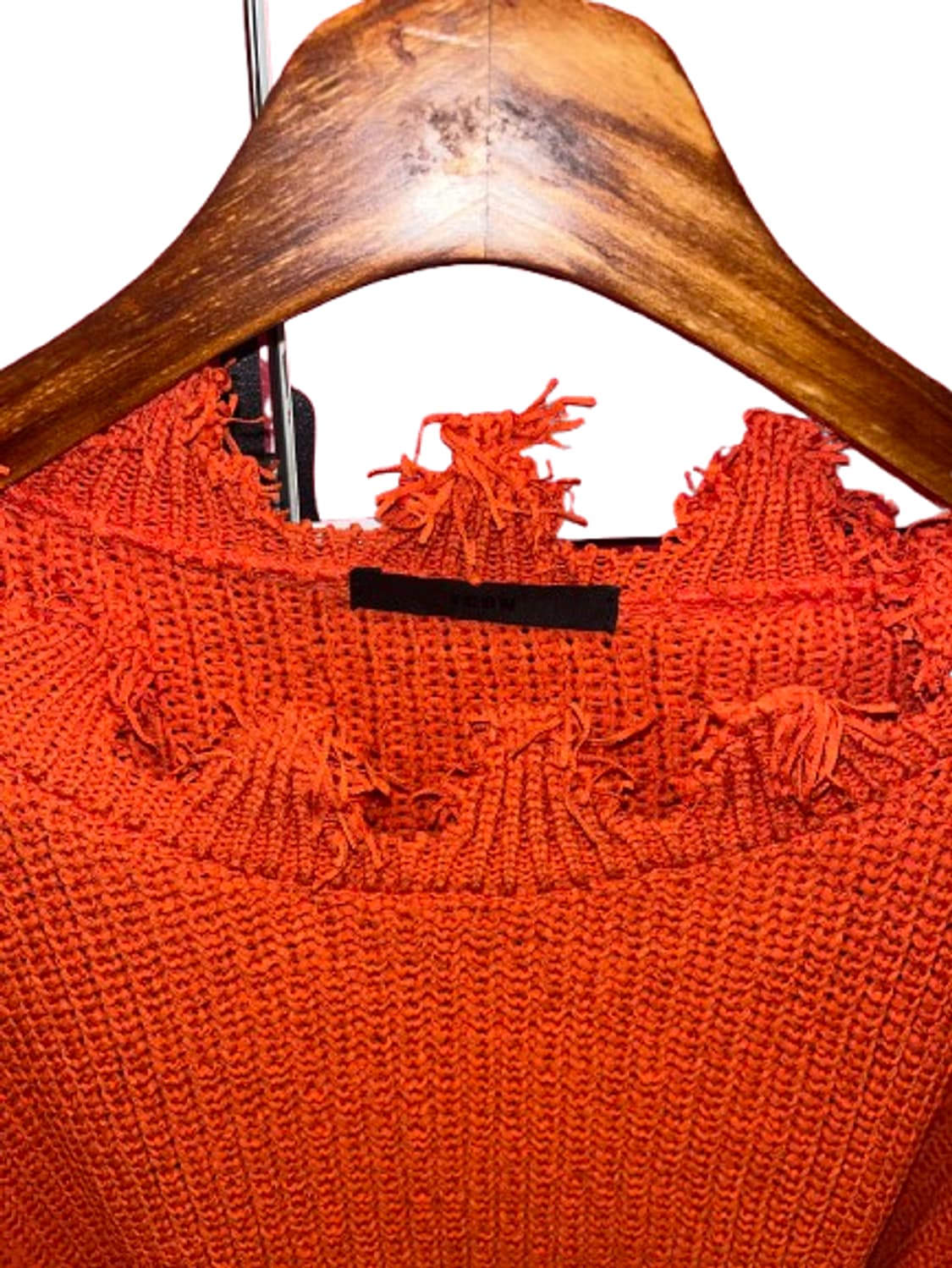 ICON  모헤어 뜨개 디테일 절개 니트 상품이미지4