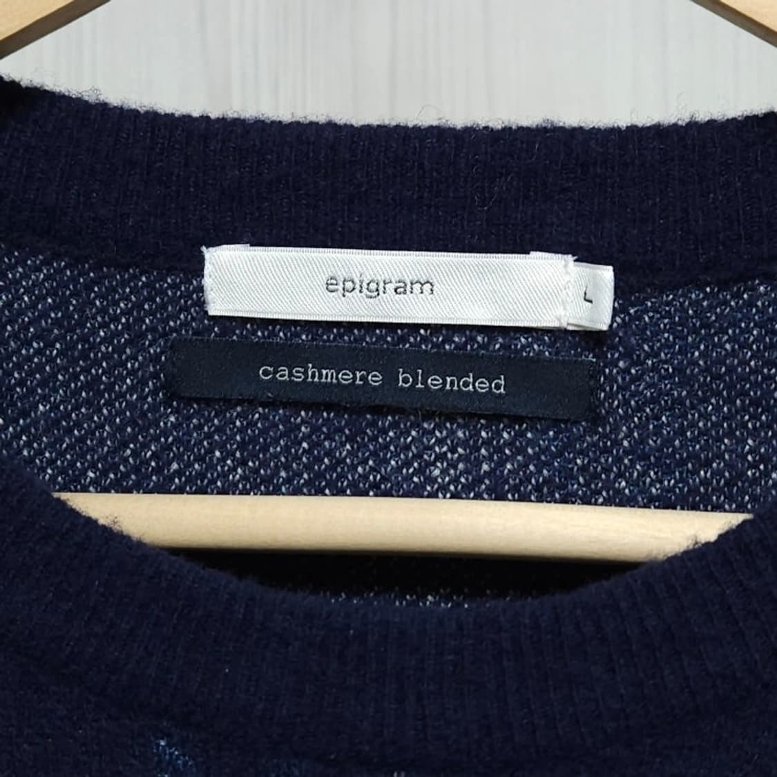 100)epigram 에피그램 캐시미어 니트 네이비 상품이미지5