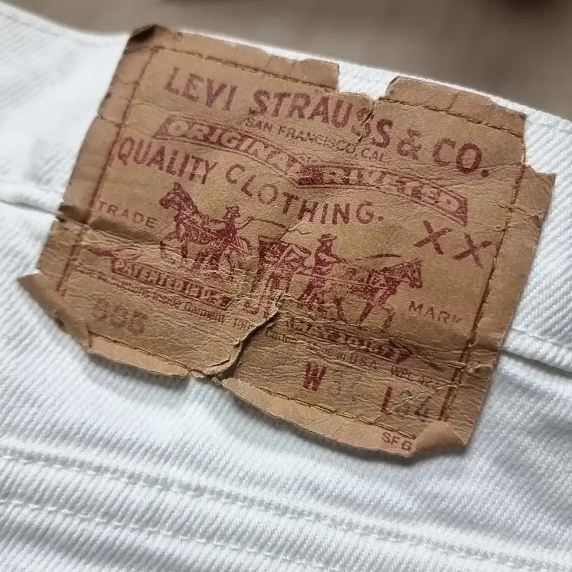 미제 usa 리바이스 90s 505화이트데님(33) 상품이미지8