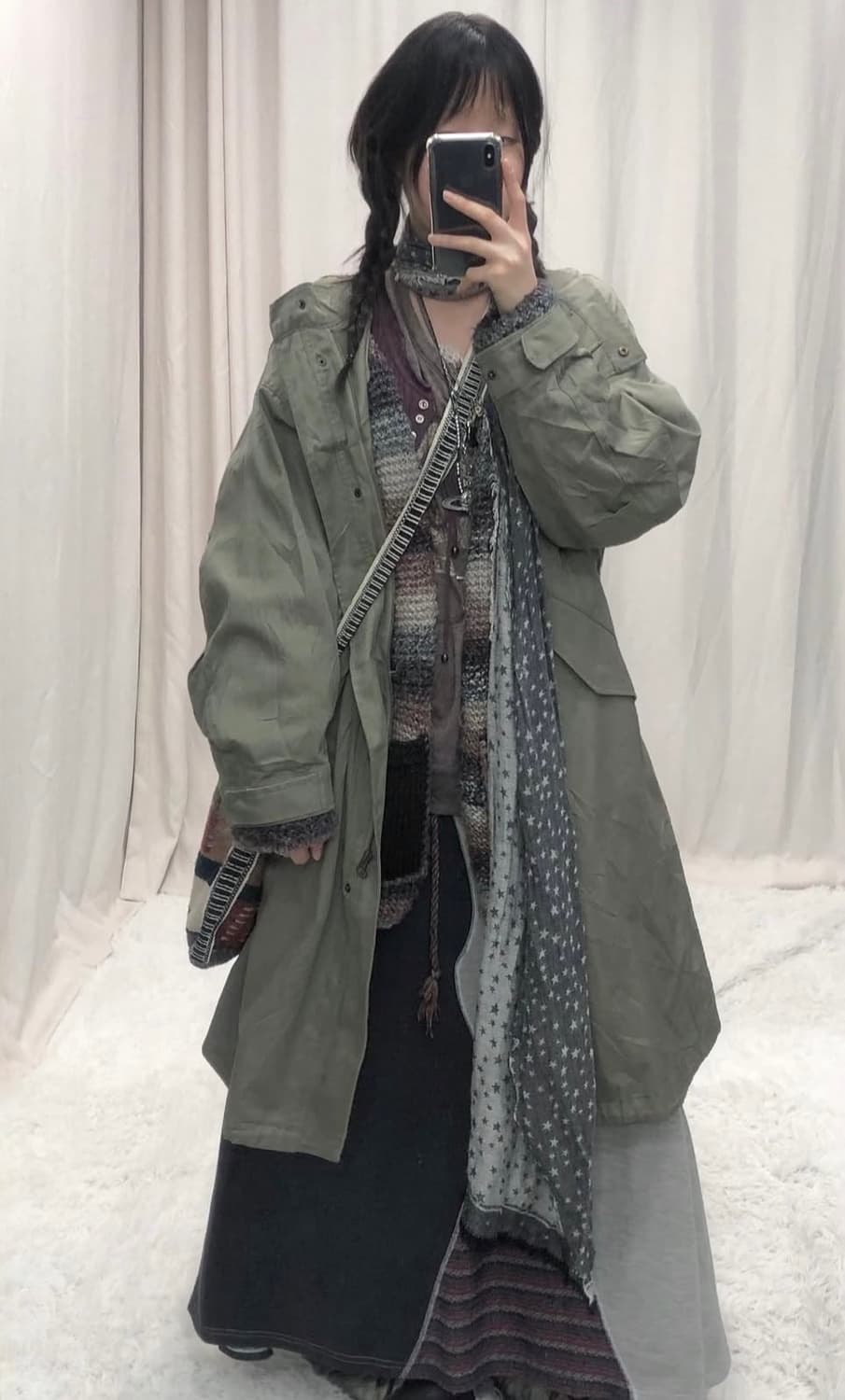 선가든파티 일본 빈티지 코디 세트/야상 차일드매거진 미라이클립 모리걸히피 상품이미지1