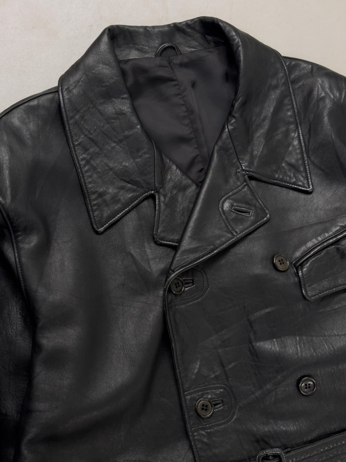 빈티지 레더 코트 상품이미지4