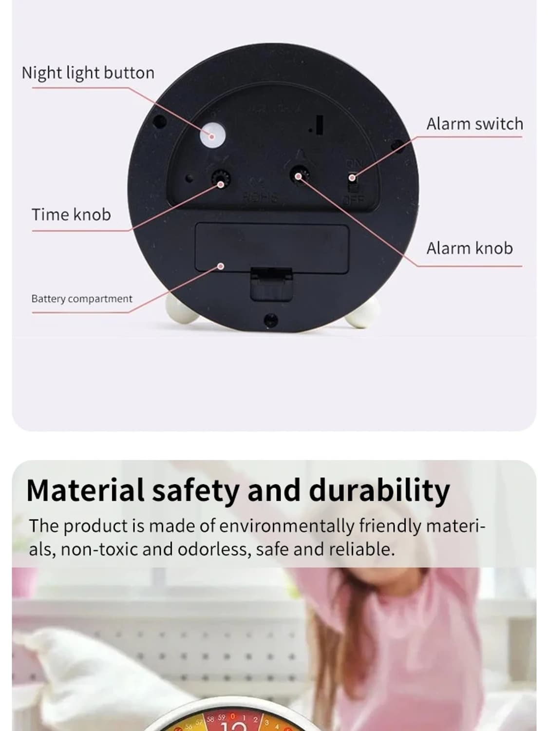 조기학습 알람 탁상시계 데스크탑 침실 공부 서재 상품이미지5