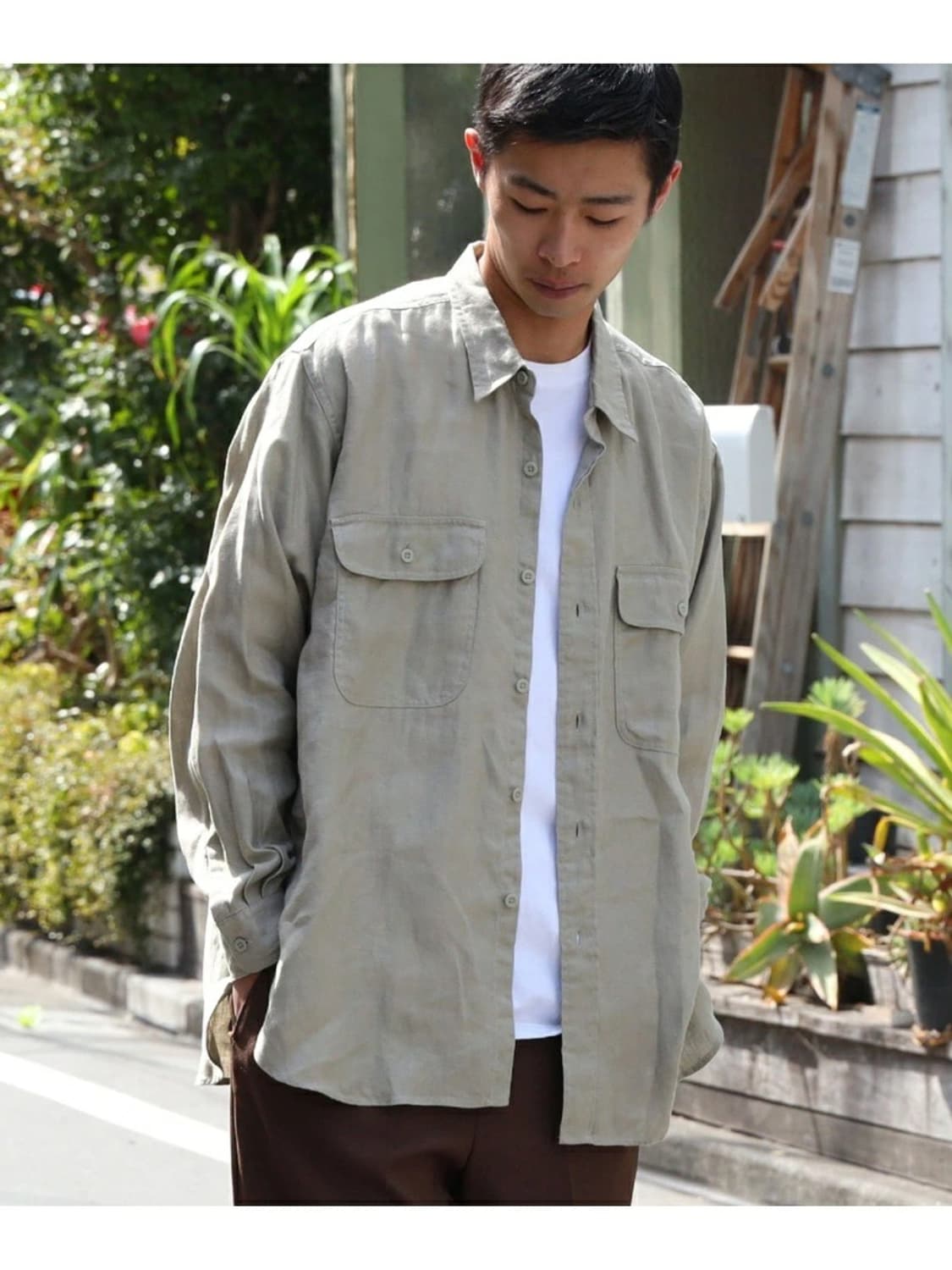 BEAMS Linen CPO Easy Shirt 상품이미지2