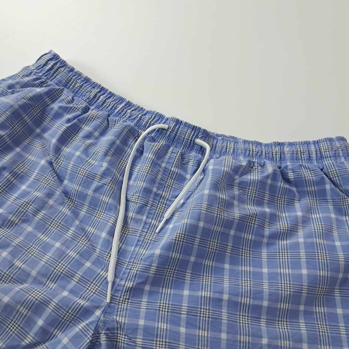 CK915 XL 폴로 90s 대만판 스카이블루 체크 스윔팬츠 반바지 상품이미지2