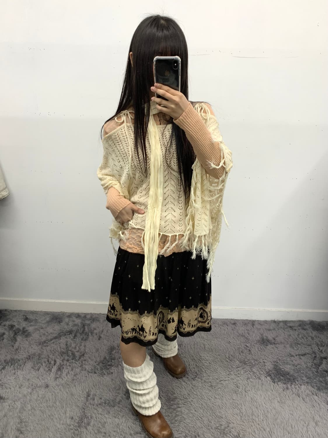 핑크 패턴 가디건 상품이미지5