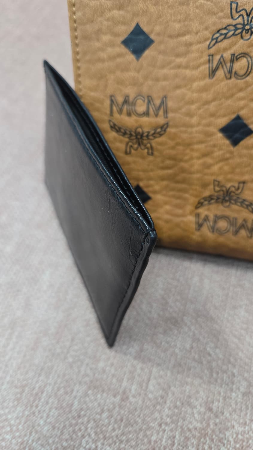 넘버링 1050- 크랙 레더 카드 홀더 블랙/실버 상품이미지7