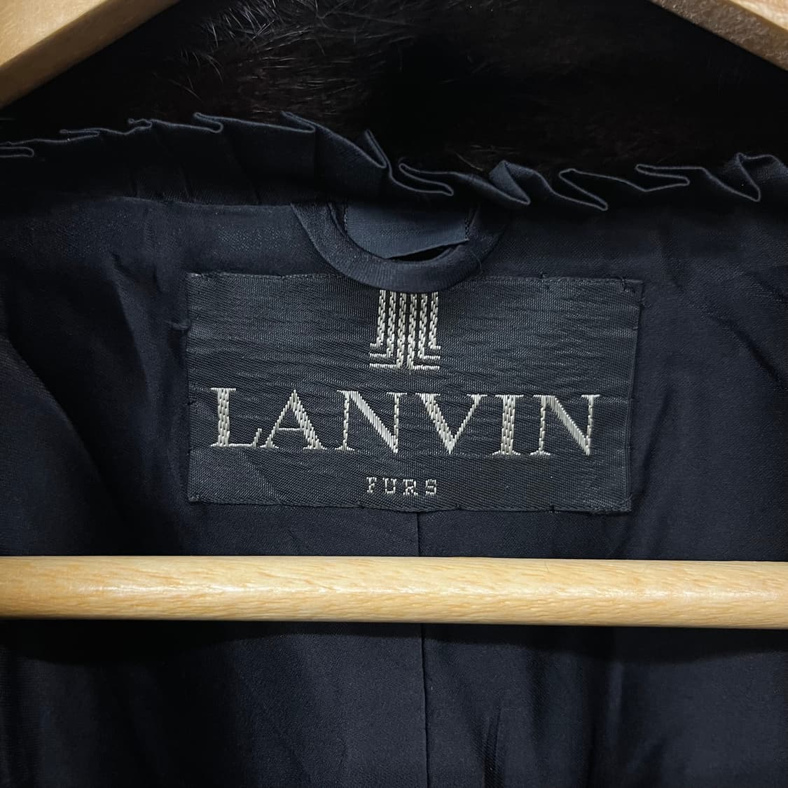 LANVIN 밍크 트리밍 코트 블랙 여/M 상품이미지4