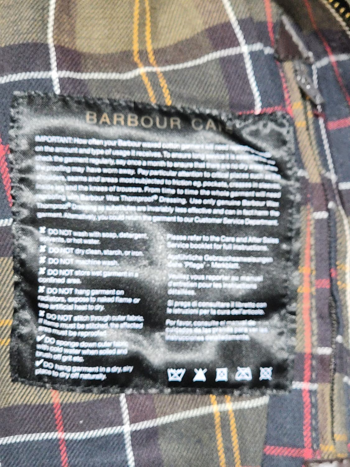 (S) 바버 왁싱자켓 클래식 비드넬 왁스점퍼 매장판  상품이미지5