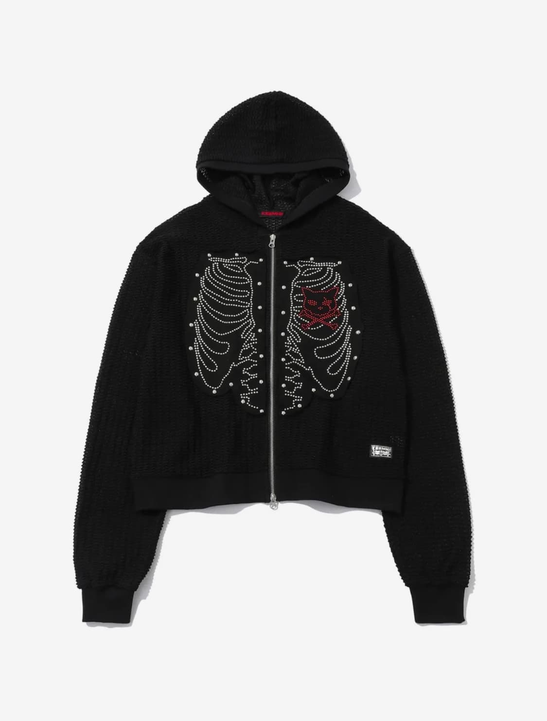 킴히 KEEMHII 스컬 핫픽스 투웨이 펑크 후드 집업 해골 스컬 상품이미지2