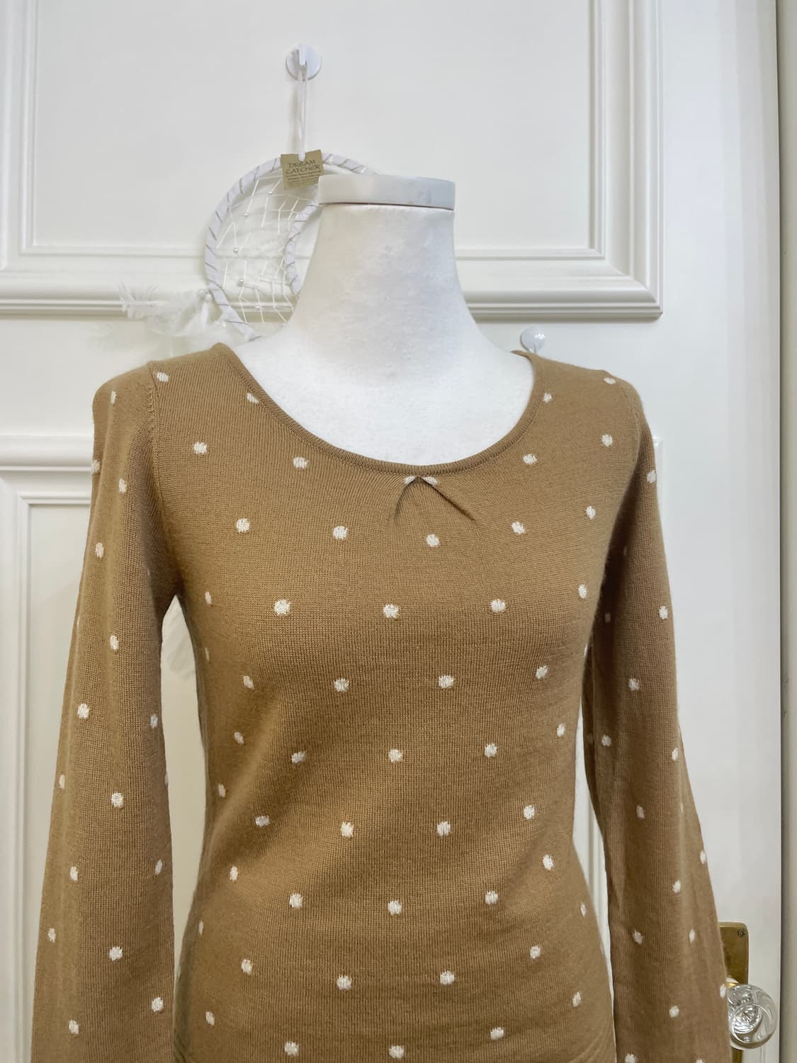 butter beige dot flower embroidery knit 상품이미지6