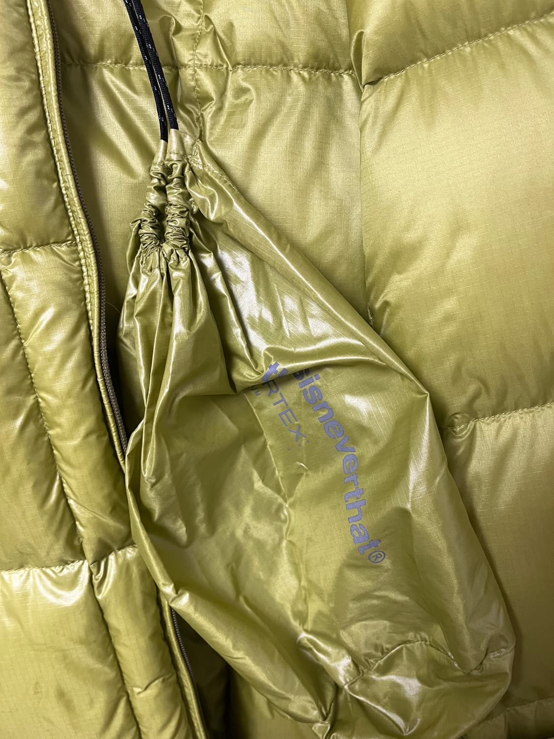 디스이즈네버댓 퍼텍스 라이트 다운 경량패딩 올리브 L 상품이미지5