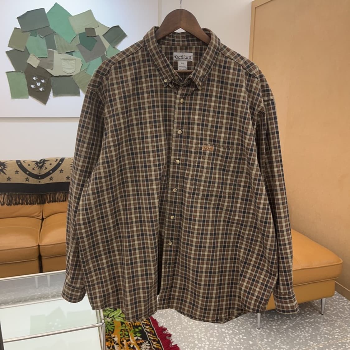 칼하트 90s 빈티지 빅사이즈 체크 셔츠 110 C06355 상품이미지2