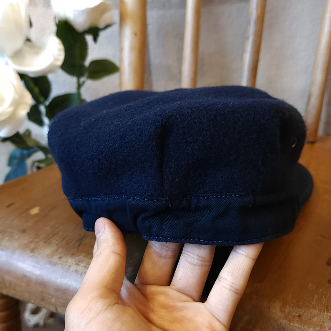 폴로 모자 데님앤서플라이 밀리터리 모자 울 캡모자 뉴스보이 네이비 F 상품이미지3