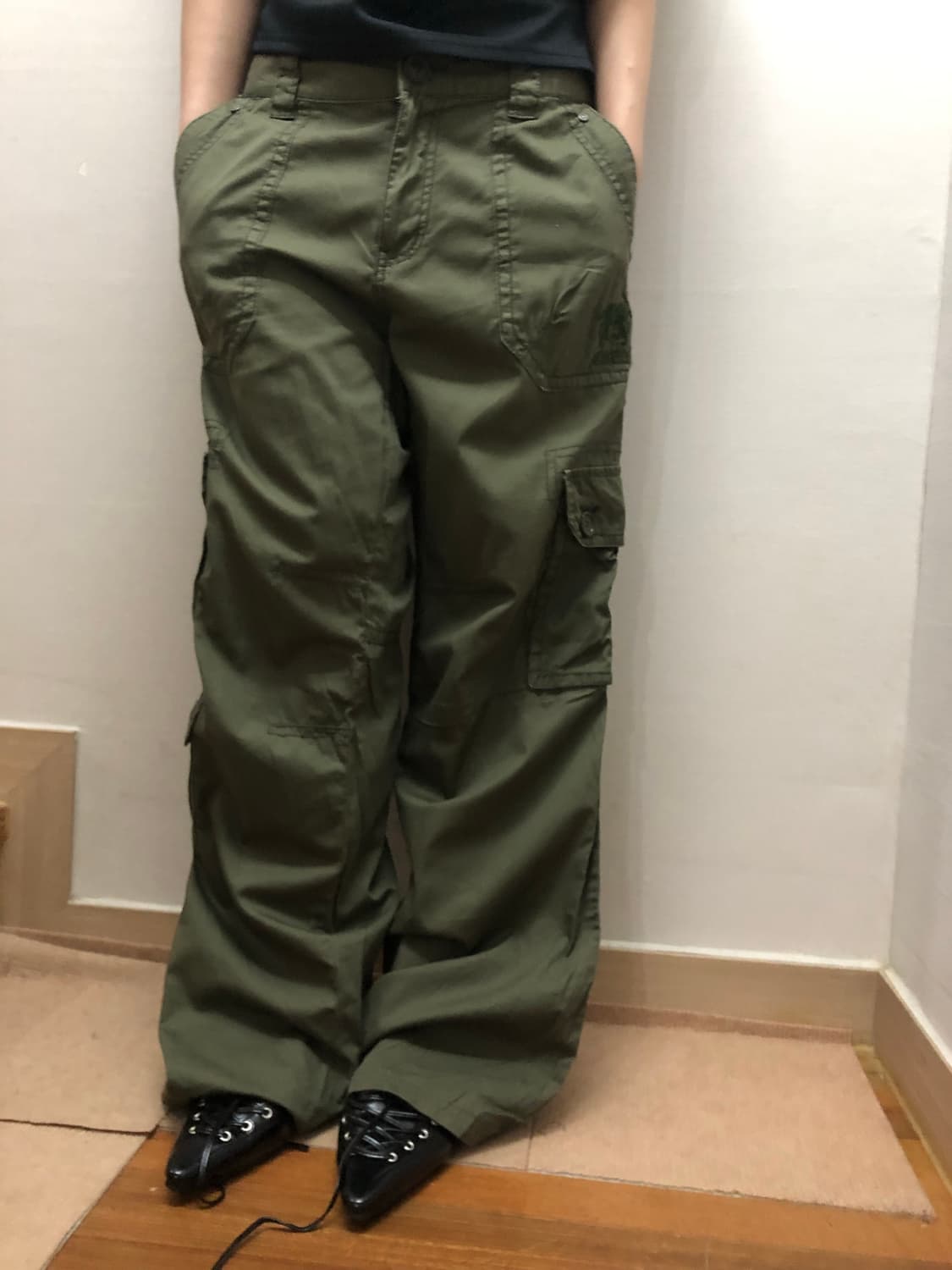 빈티지 카키 펑크 포켓 팬츠 상품이미지7