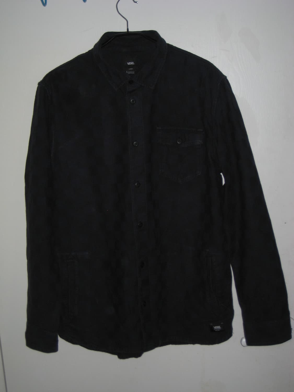 Vans 반스의 체커무늬 네이비 셔츠 상품이미지3