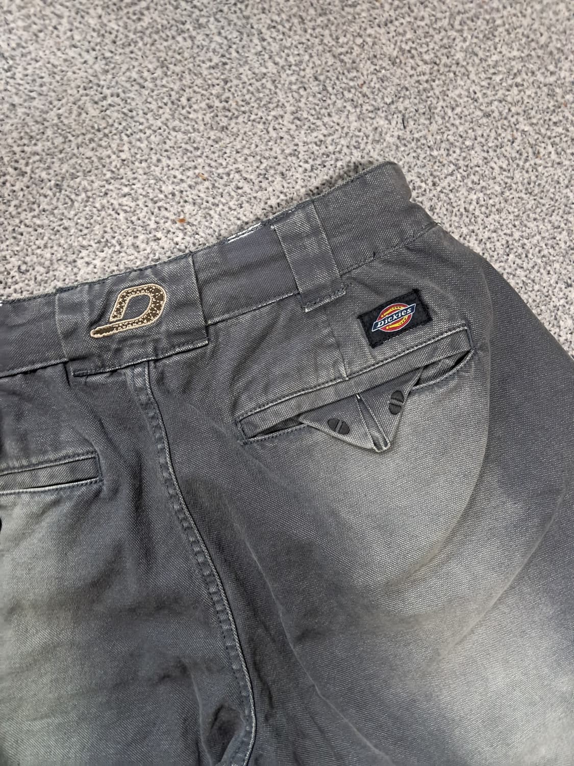 디키즈 워시드 스네이크 더블니 팬츠 상품이미지4