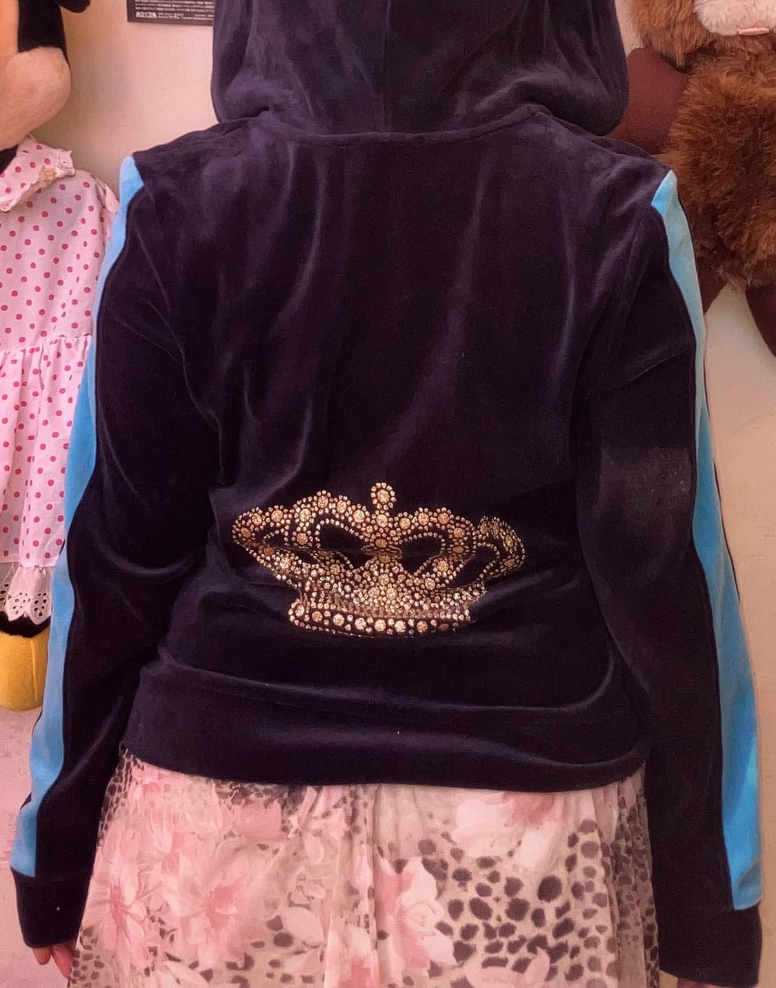 jpn 네이비 블루 벨벳 크라운 집업 상품이미지2