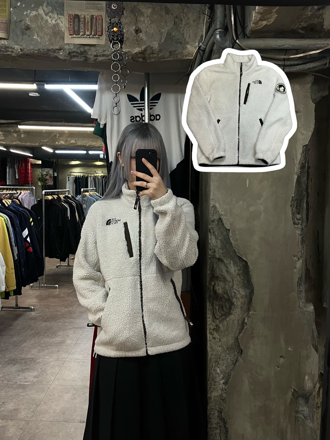 노스페이스 플리스 자켓 아이보리 S/90  #csz2498 상품이미지1