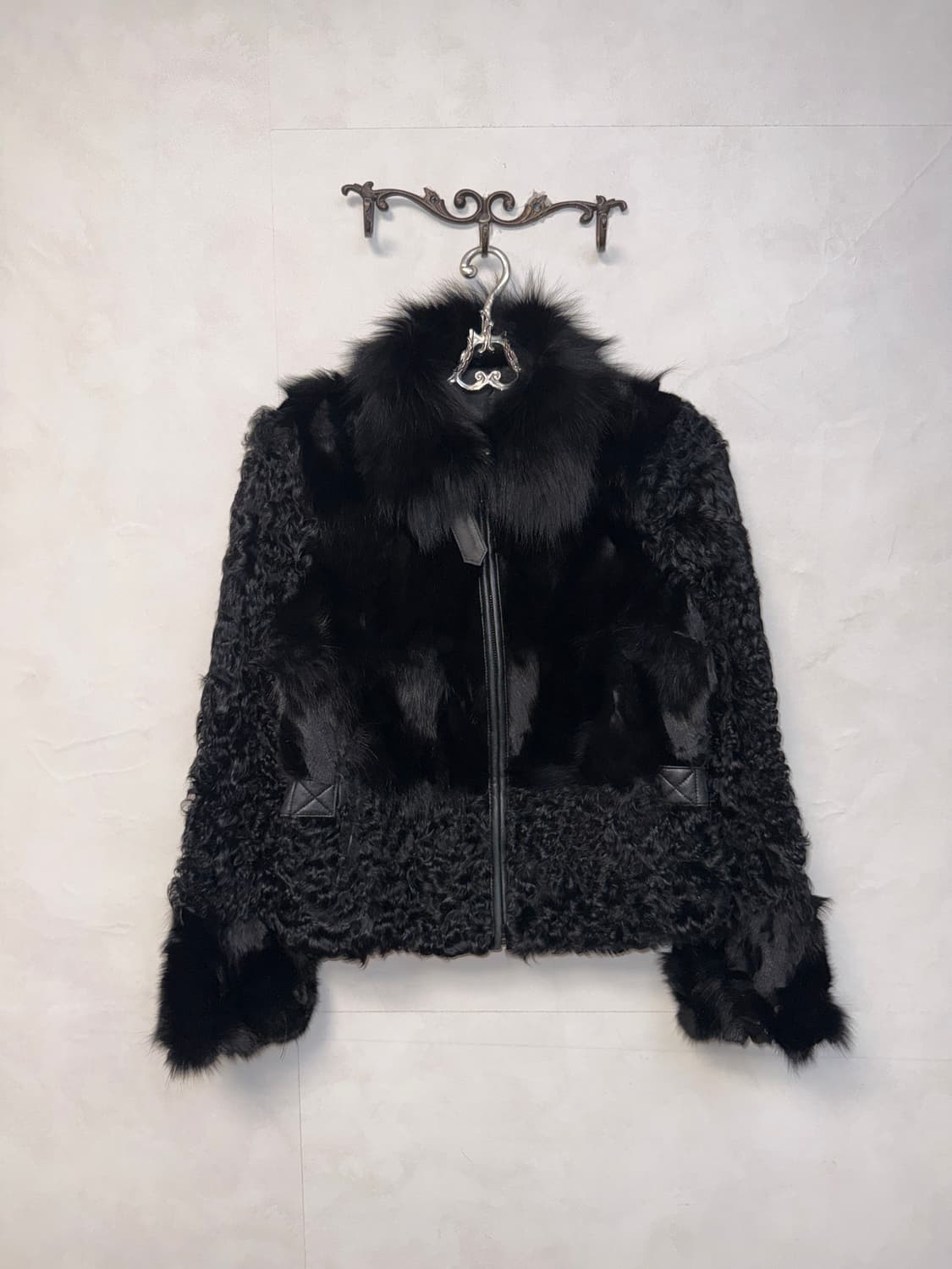 Sally&John black lamb/fox fur jacket 상품이미지1