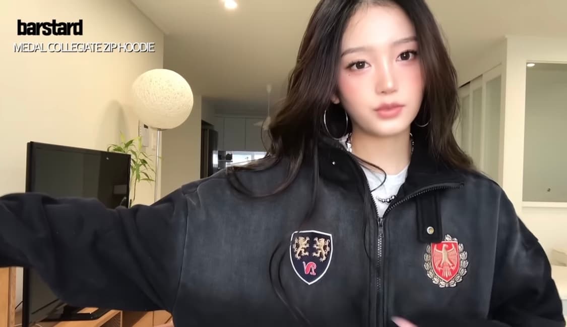 BASTARD MEDAL COLLEGIATE ZIP HOODIE M 상품이미지6