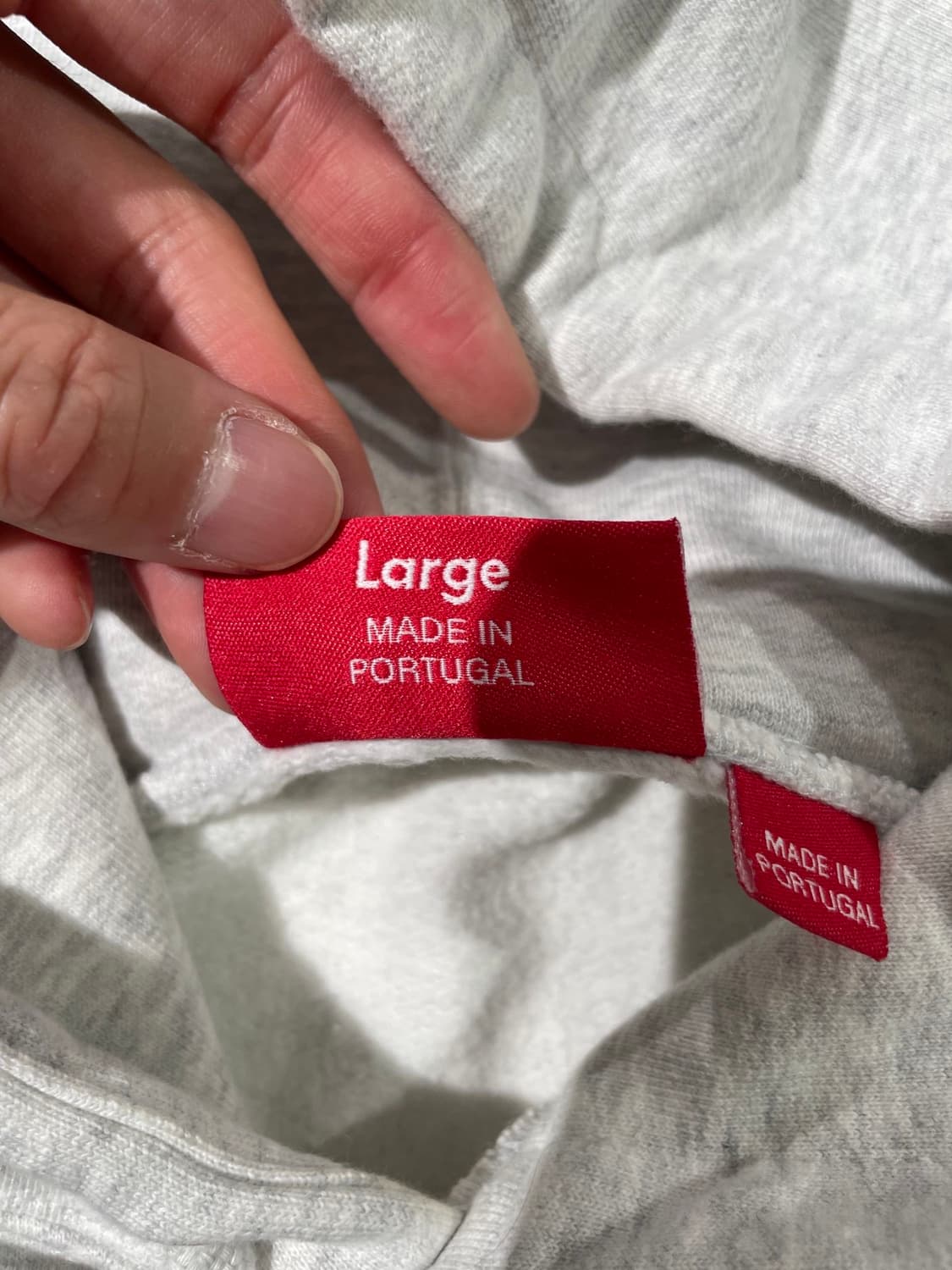 슈프림 18F/W 멜란지 라이트 그레이 피카소 체인 스티치 후디 상품이미지8