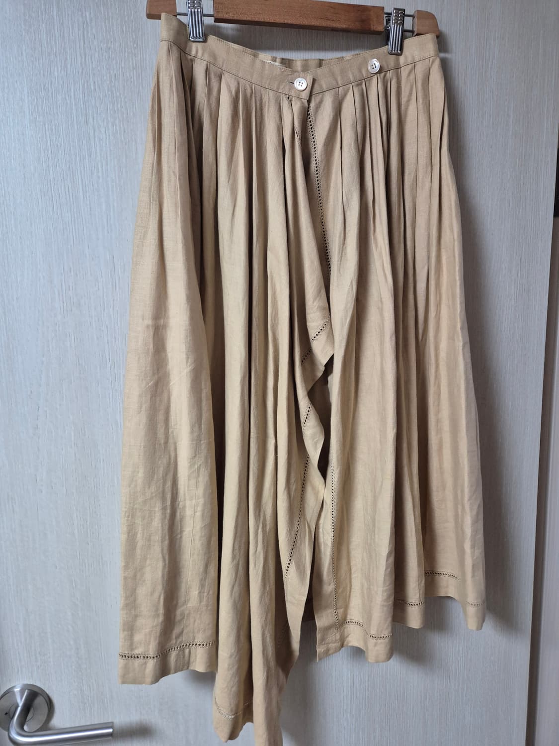 (정품) 이세이미야케 린넨 플리츠 스커트 랩 스커트 상품이미지7