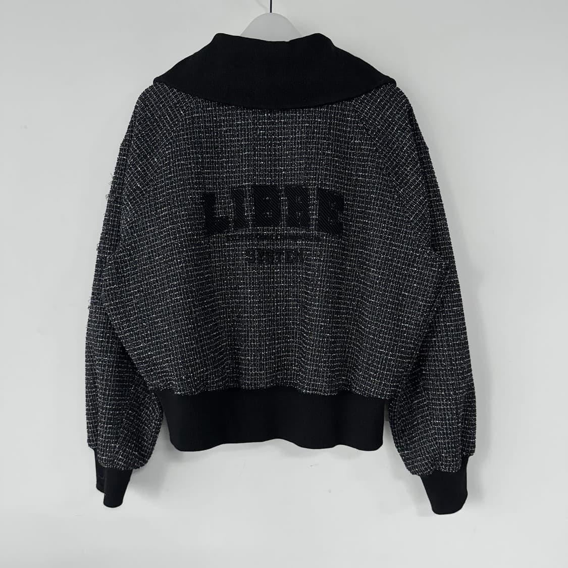 시스템 자수 세일러 칼라 트위드 집업 상품이미지7