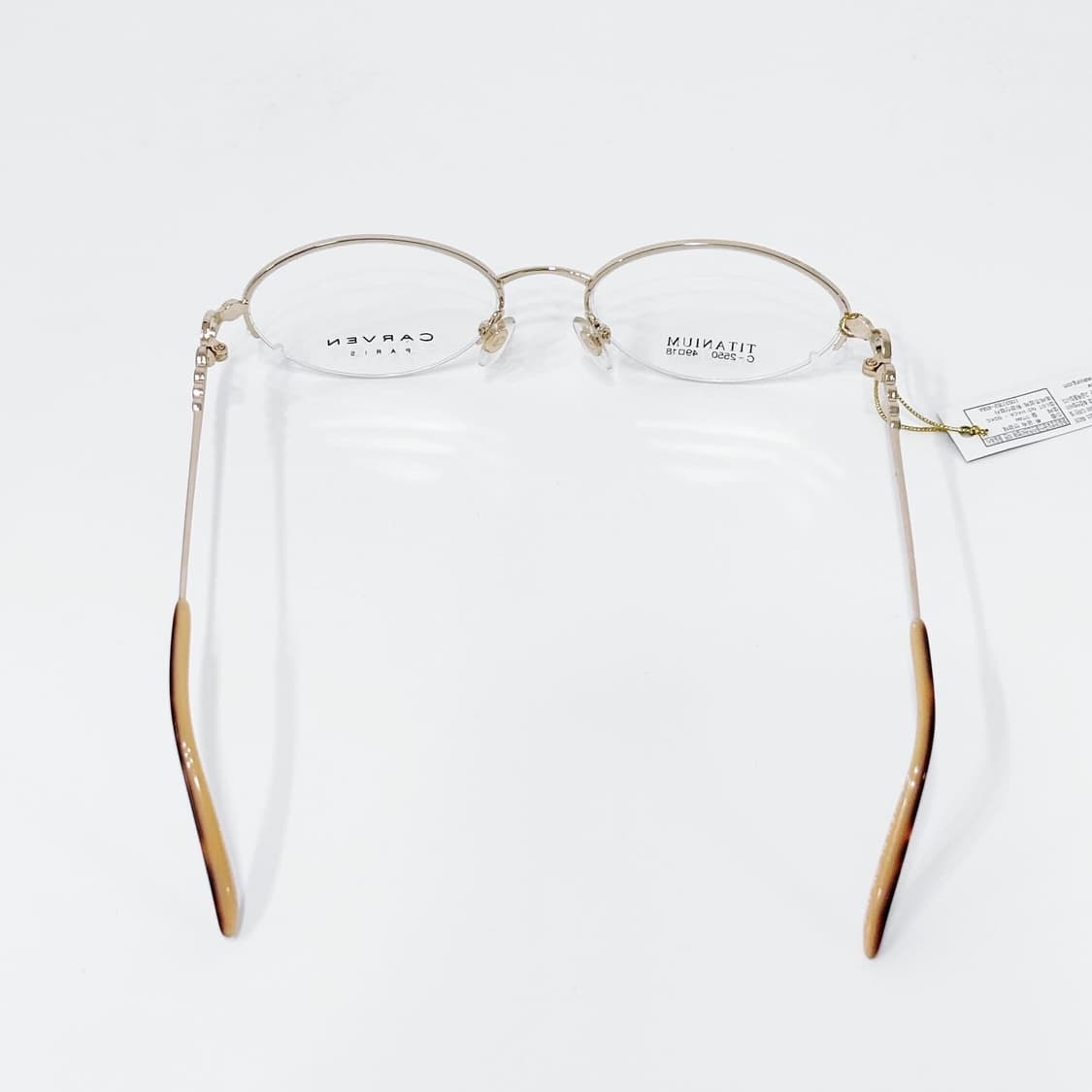 키지클럽 CARVEN 골드 링 스톤 반무테 데드스탁 빈티지안경 상품이미지4