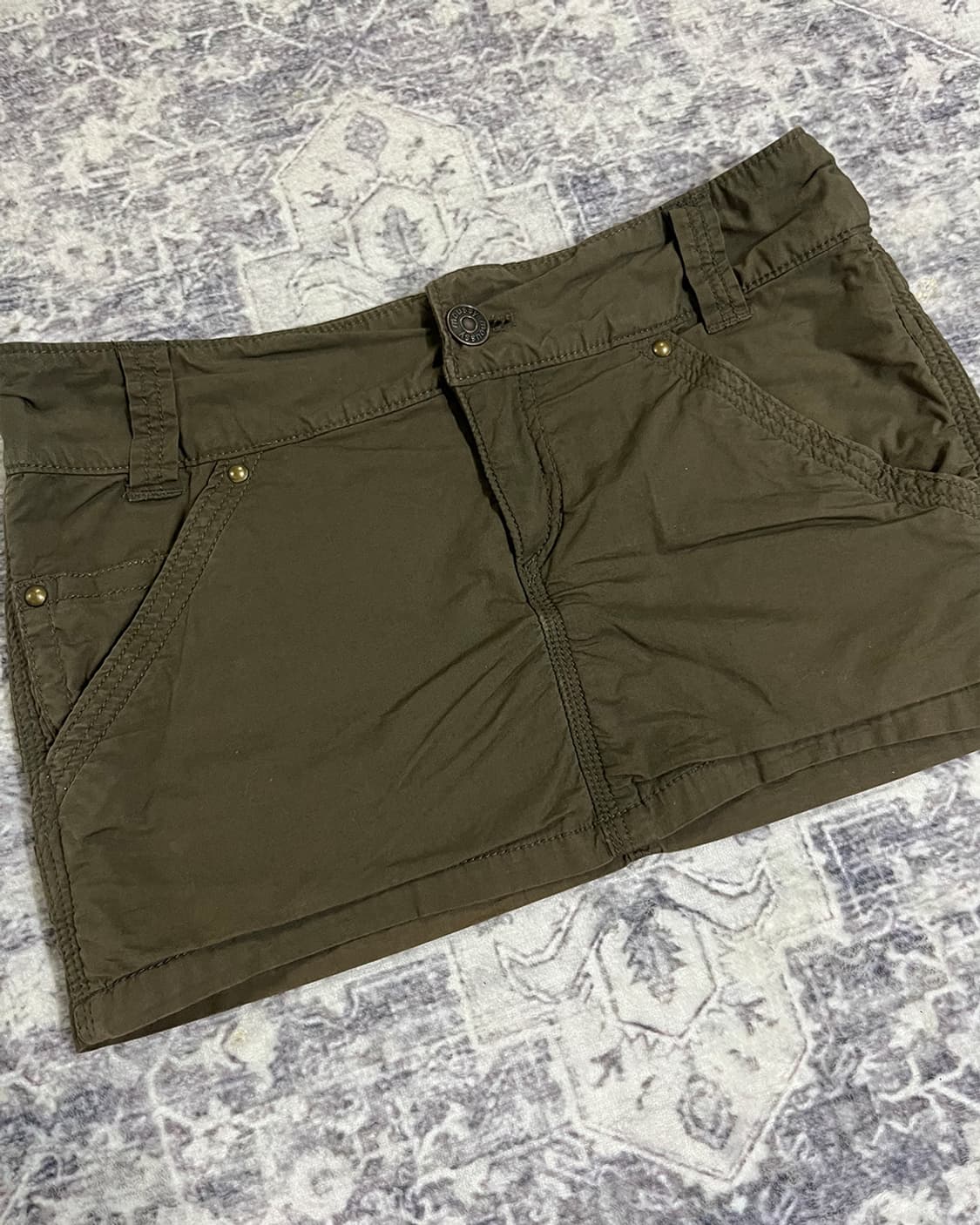 00's Y2K Shirring Utility Mini Skirt 상품이미지2