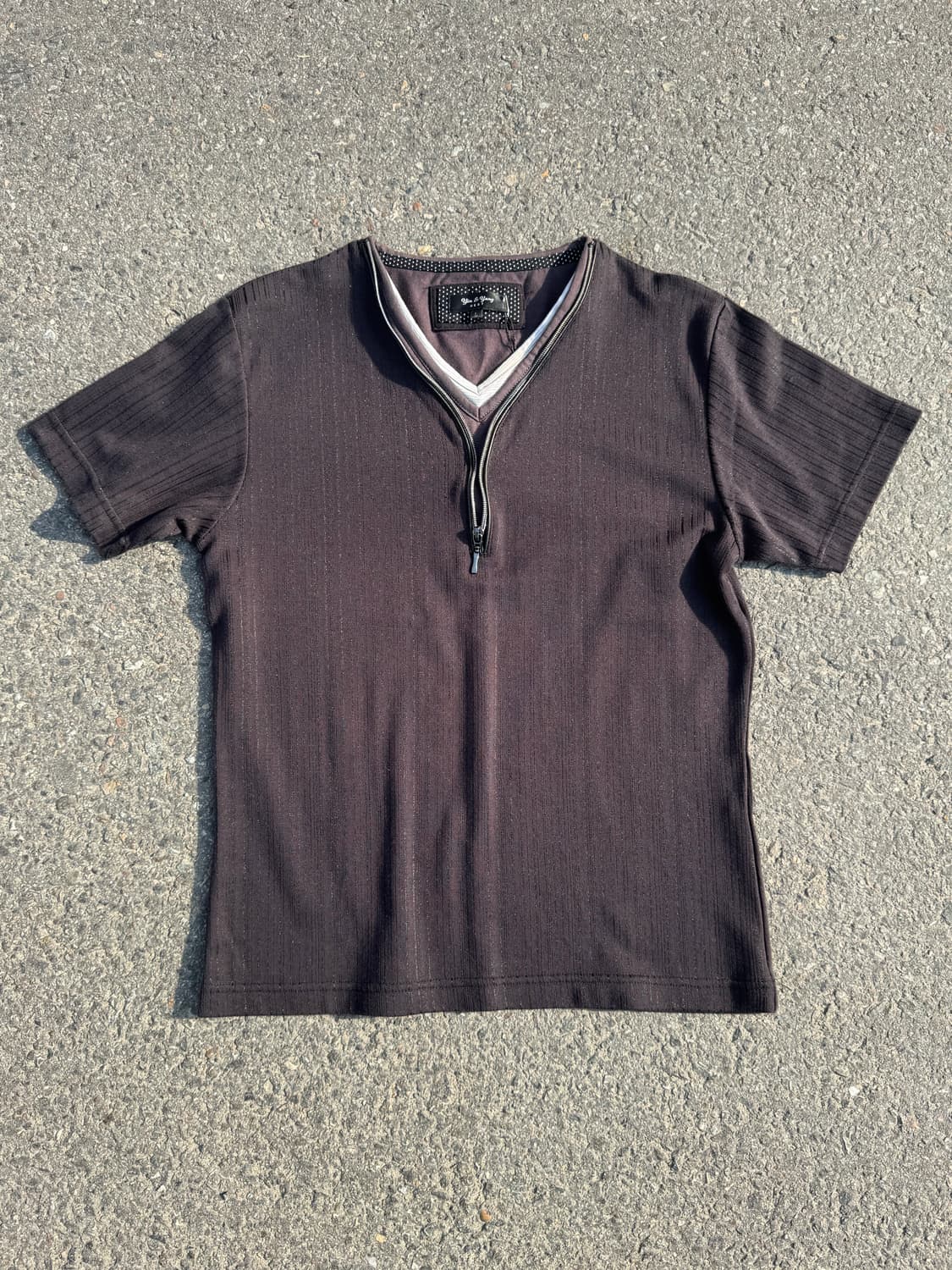 Zip Detail Rib T-Shirt 상품이미지2