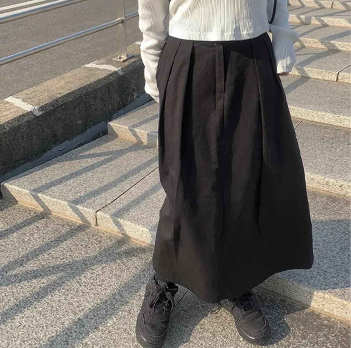 새상품) 애니원모어 파인 핀턱 코튼 롱 스커트 애니원모어 스커트 상품이미지3