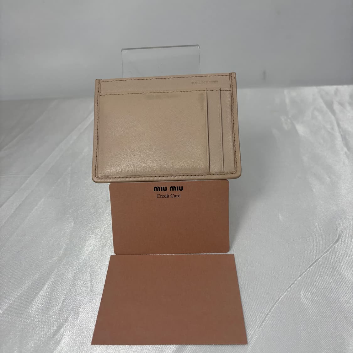 (정품)미우미우 마테라쎄 카드홀더 지갑 파우더핑크 상품이미지4