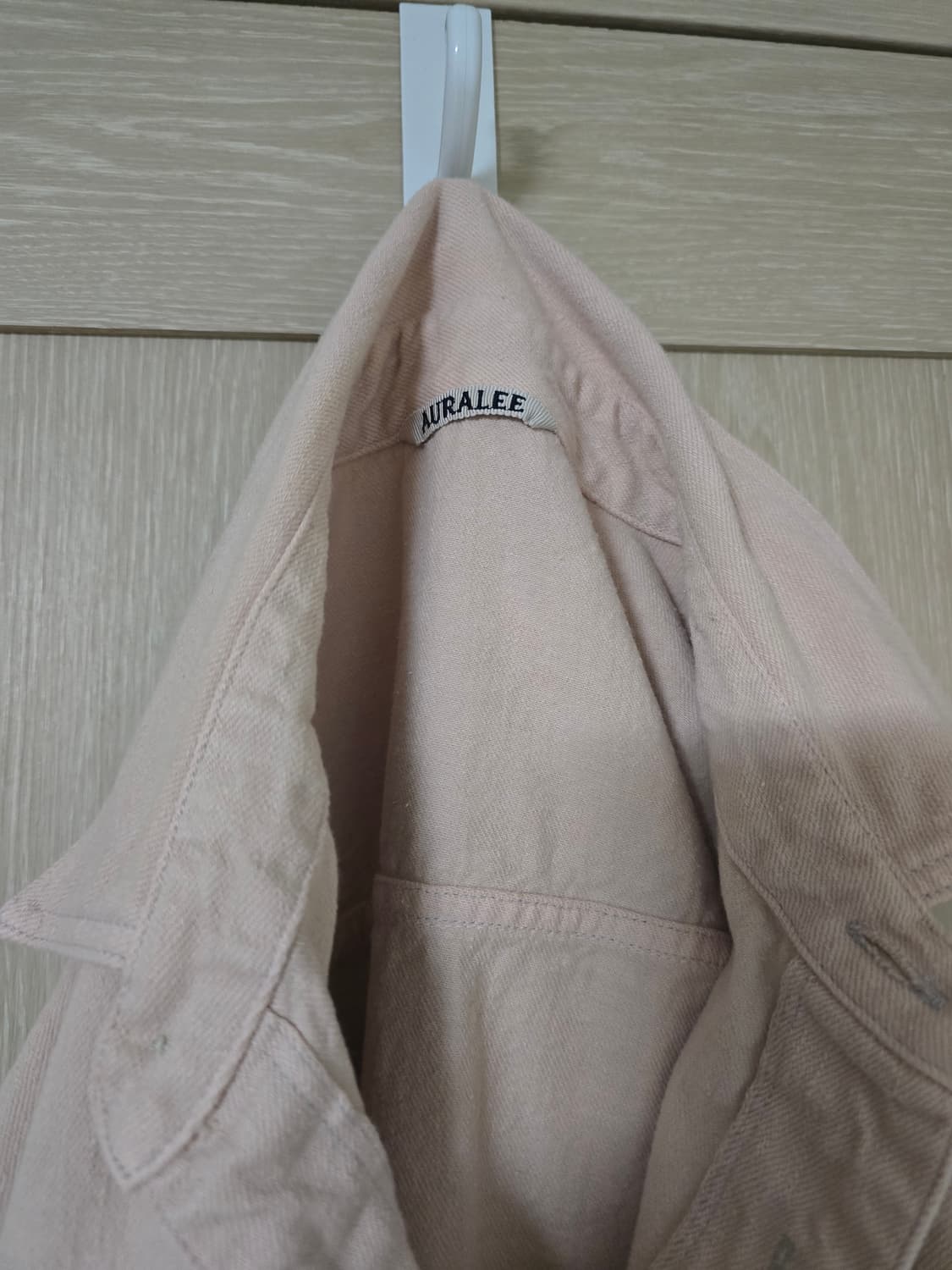 오라리 보태니컬 셀비지 데님 셔츠 블루종 핑크 상품이미지7